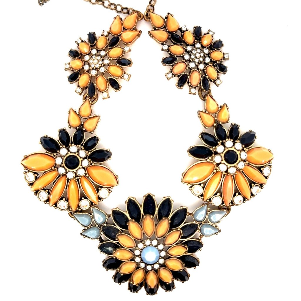 Jcrew OrangeBlue Stones Necklace 25$